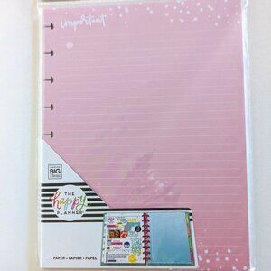 NWT Happy Planner 40 pgs 'Important' Multi Color Classic Sheet Filler Paper Pack